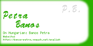 petra banos business card